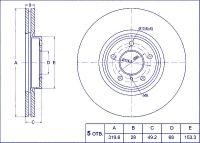 Диск тормозной TG-40206-EG000/RN1423V *Ti•GUAR