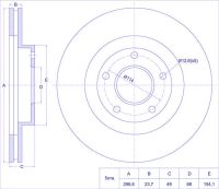 Диск тормозной TG-40206-9Y000/RN1545V*Ti•GUAR