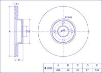 Диск тормозной TG-40206-72B00/RN1233V*Ti•GUAR