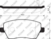 Тормозные колодки TG-0841C/PN9805 (КЕРАМИКА)* Ti·GUAR