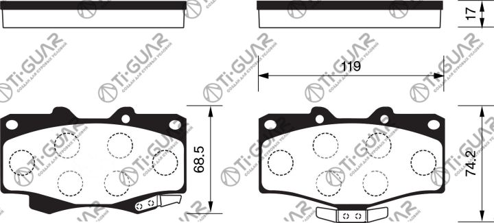 Тормозные колодки TG-1830/PN1830* Ti·GUAR Тормозные колодки TG-1830/PN1830* Ti·GUAR